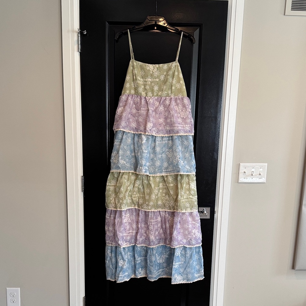 Multicolor Tiered Maxi Dress
